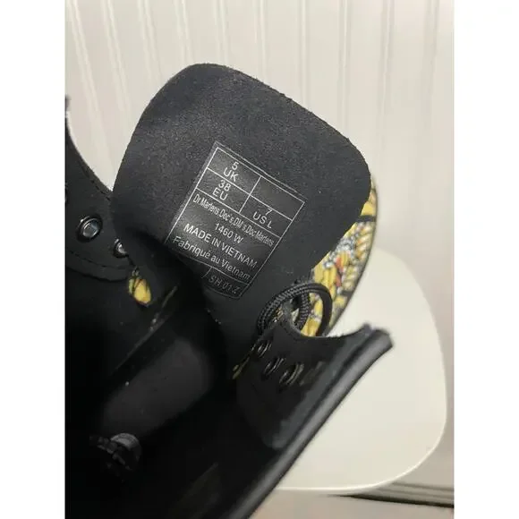 Dr. Martens 1460 Butterfly Print Suede Lace-Up Boot 7 Ladies